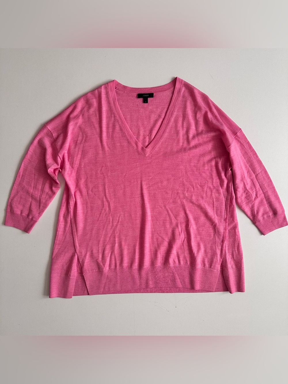 J. Crew Pink  100% Merino Wool Sweater Small